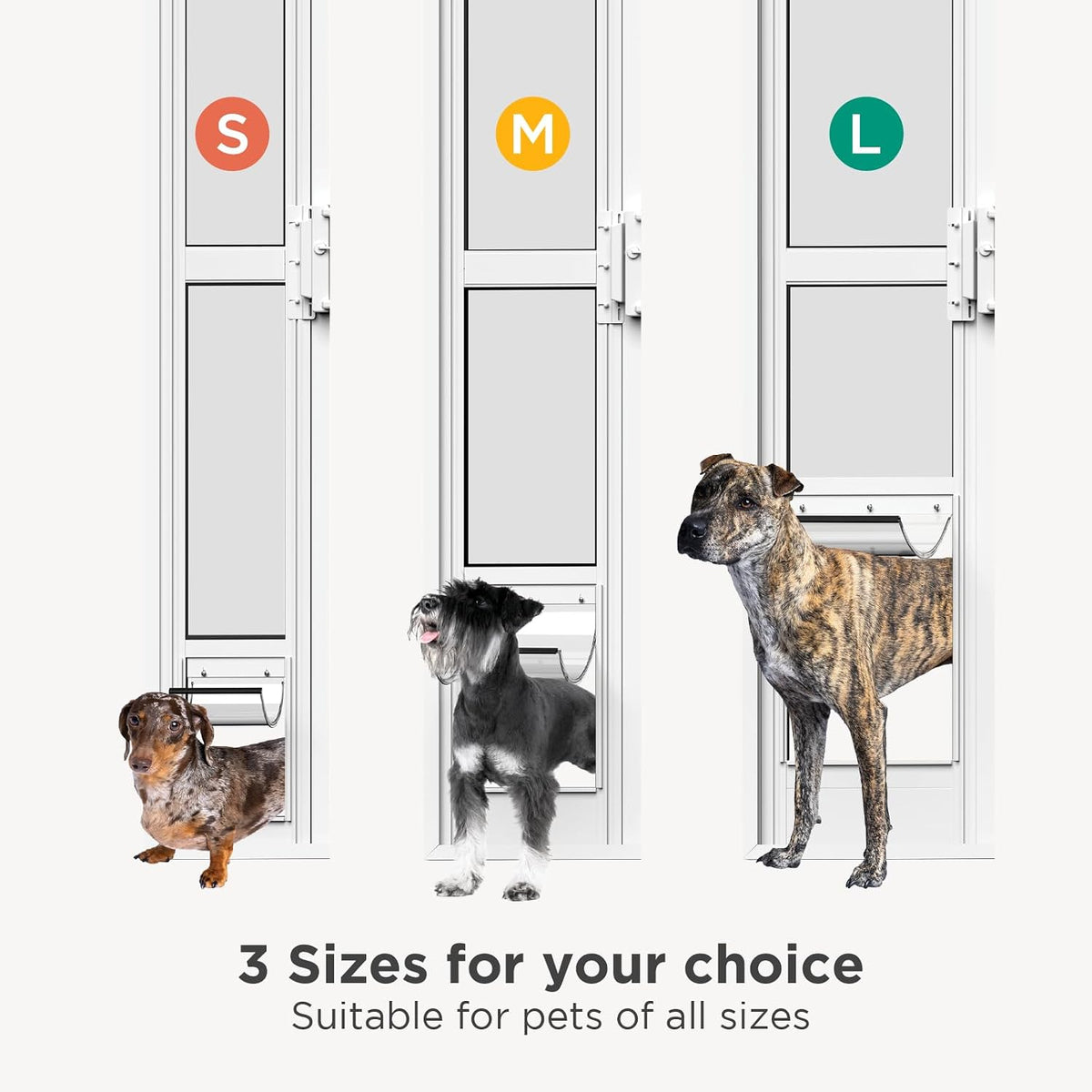 Hakuna Pets Dog Door for Sliding Glass Door - Tempered Glass Patio Insert