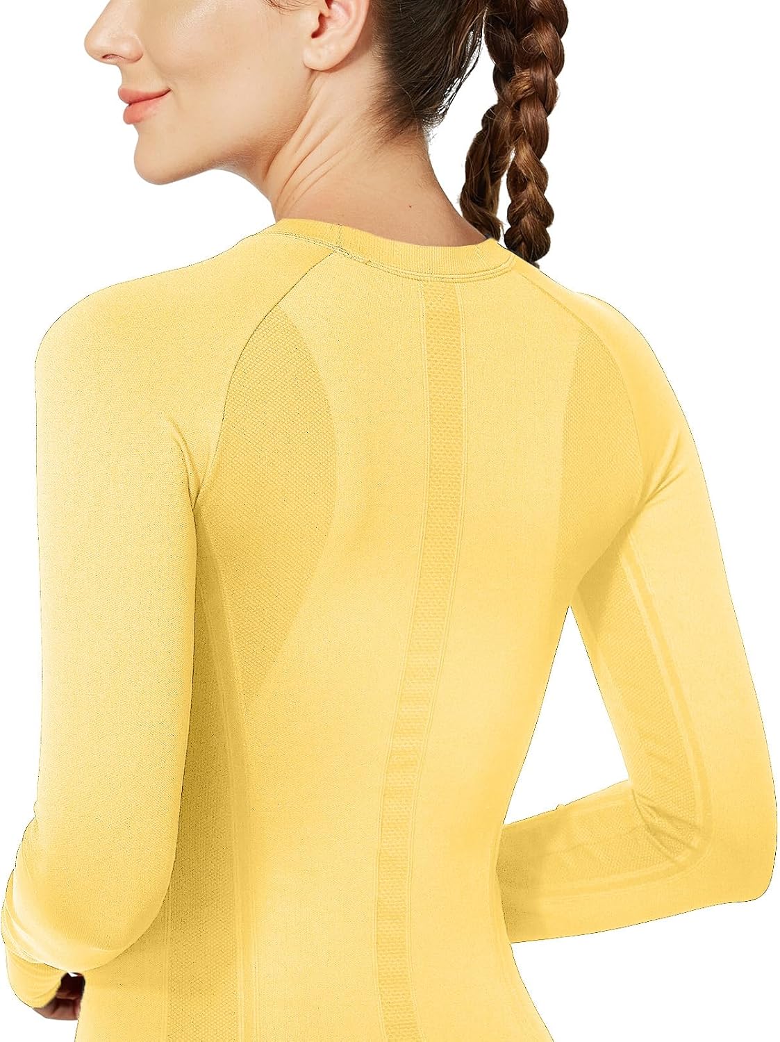 MathCat Seamless Long Sleeve Workout Tops with Thumb Holes