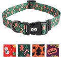 QQPETS Adjustable Soft Dog Collar: Print Flower Pink Multicolor Cute Patterns by QQPETS