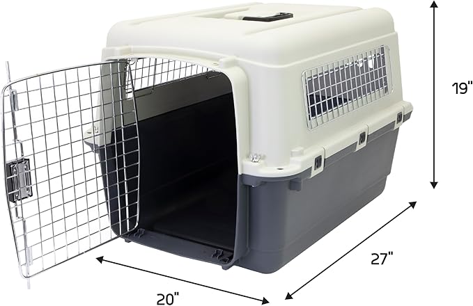 SportPet Designs Plastic Kennels Rolling Plastic Wire Door Travel Dog Crate - Image 9