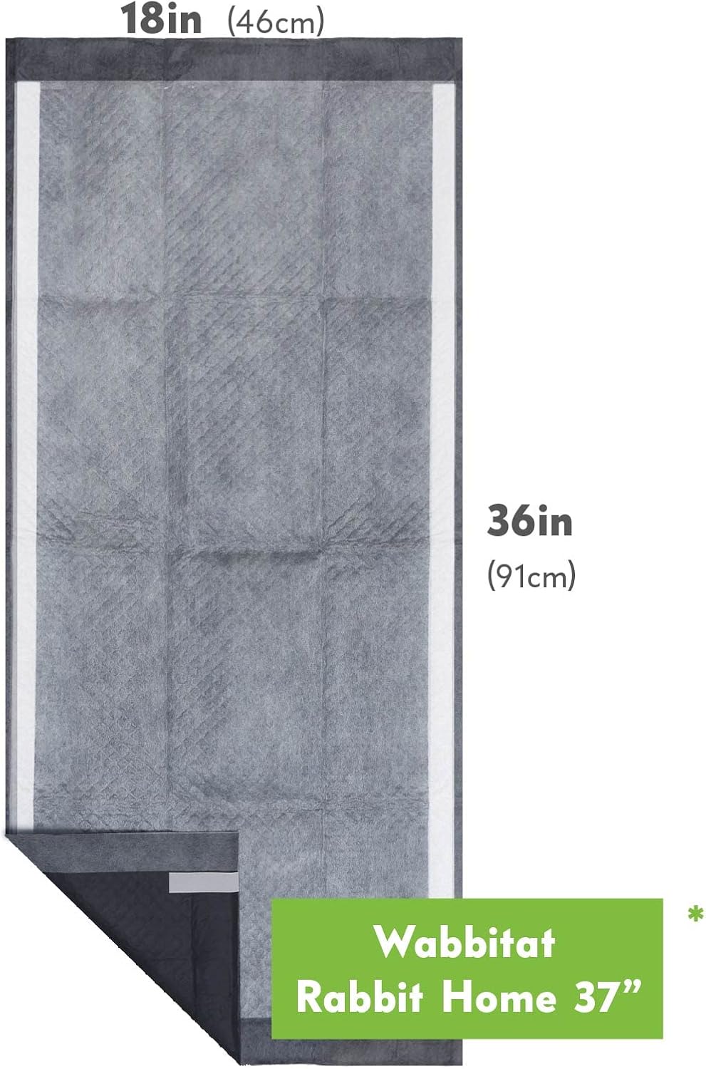 Paw Inspired Disposable Cage Liners, 36x18 Inch (Wabbitat 37), 16 ct