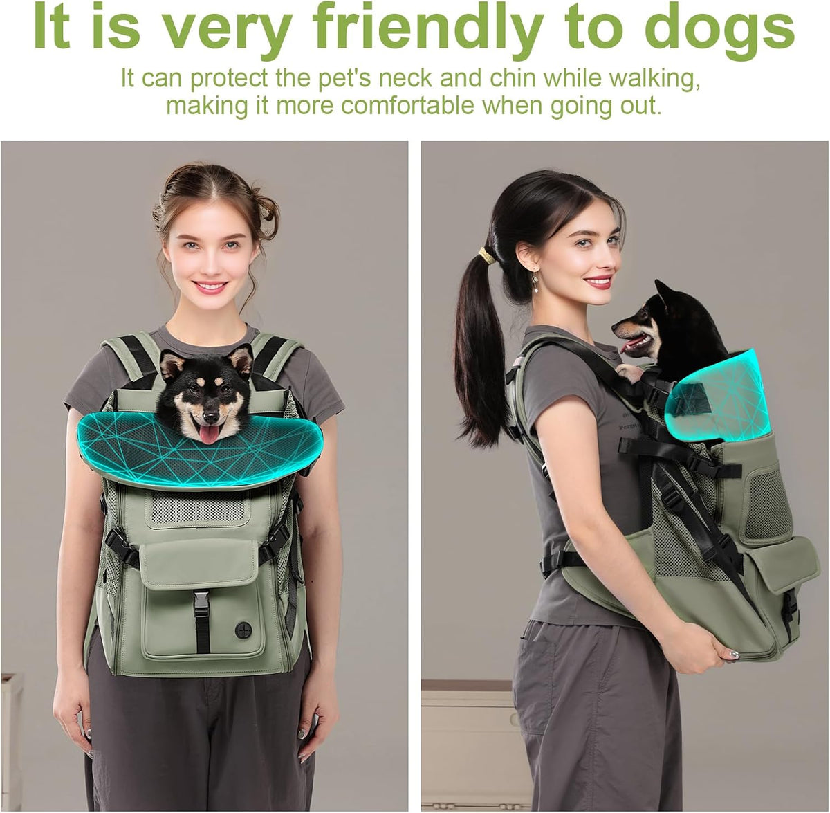 Wakytu Dog Backpack Carrier for Small Dogs,Pet Carrier for Travel & Hiking