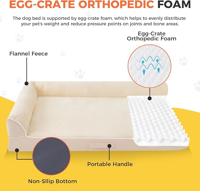 Dog Bed Large Sized Dogs, XL Orthopedic Dog Bed - Image 2