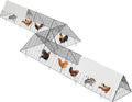 Garvee Metal Chicken Tunnel with Cover & Corner Frames, Chicken Run for Yard, Easy to Setup, Outdoor Backyard Farm, Portable Chicken Coop for Hens, Ducks, Rabbits