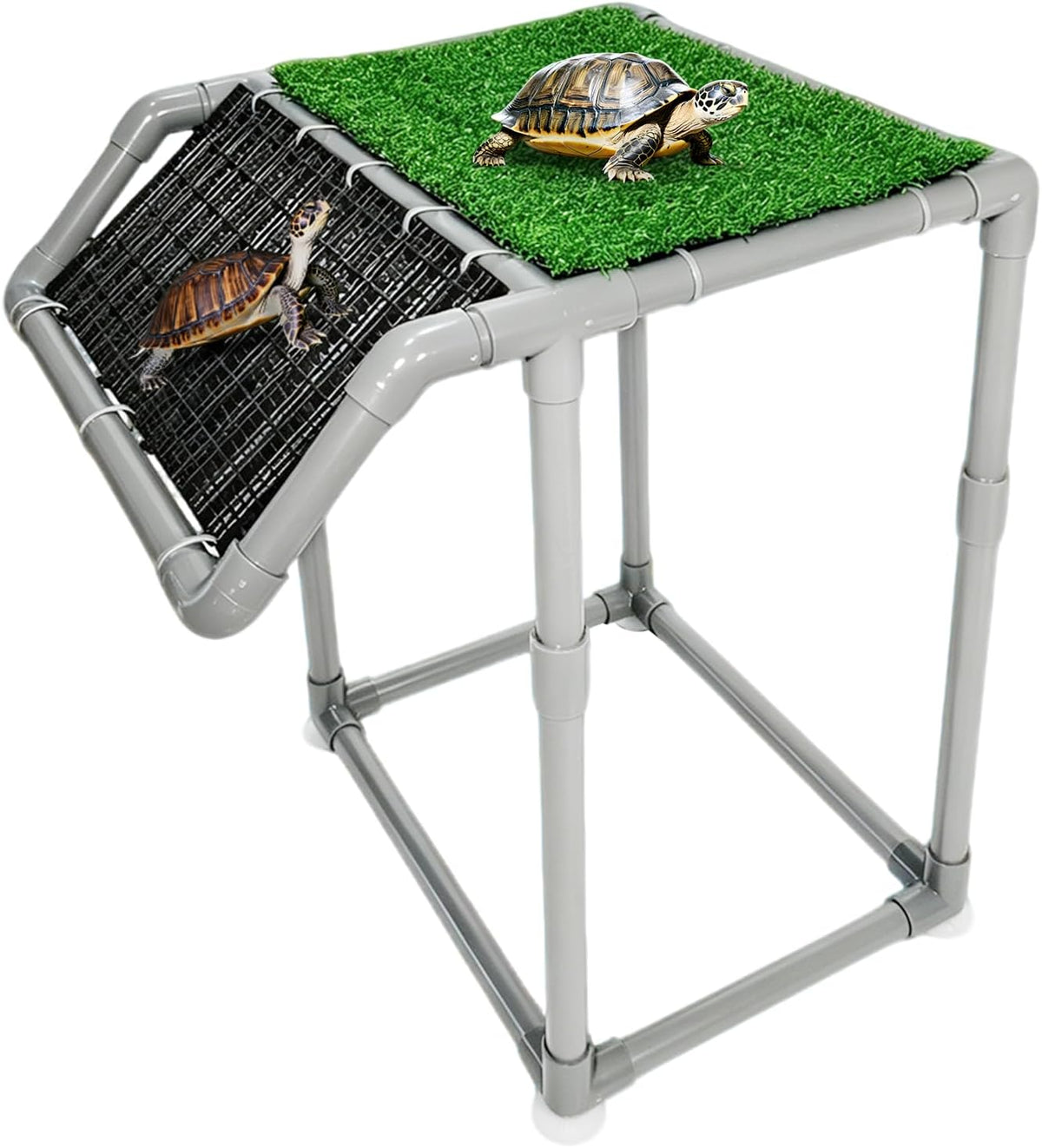 Adjustable Height Turtle Basking Platform Large Turtle Ramp Dock Tortoise Climbing Habitat Dock 50 65 75 90 125 Gallon Aquarium Tank Accessories Decor Supplies (13.4" W)