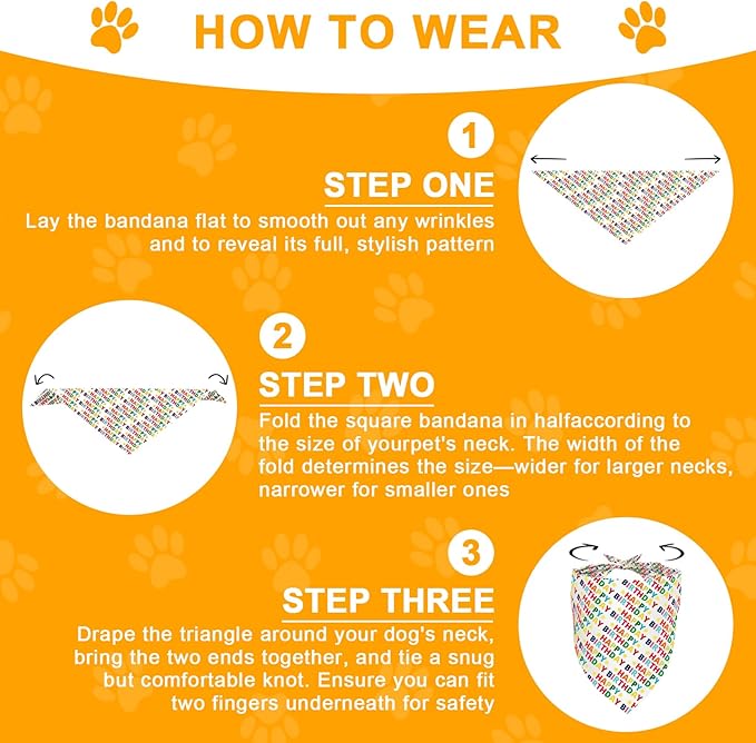 Dog First Birthday Party Decorations, Adjustable Dog Bandana Set - Image 5
