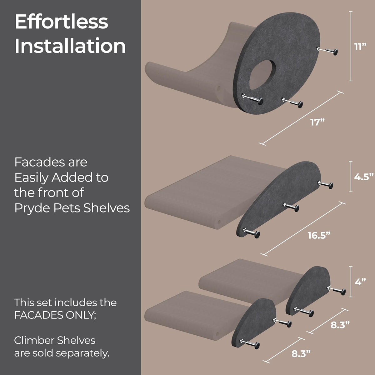 Add-On Cover Accessory for Pryde Cat Wall Shelves Set