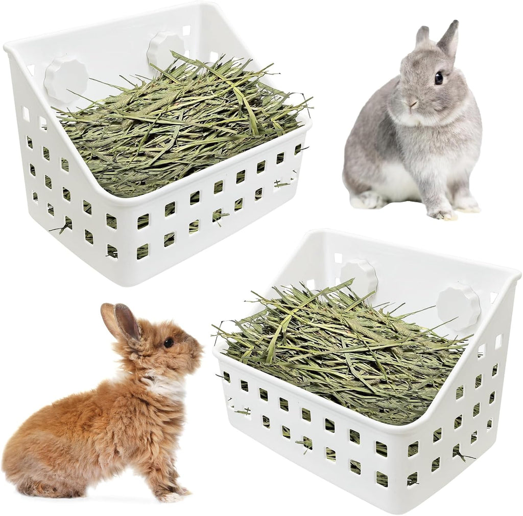 kathson Large Rabbit Hay Feeder Guinea Pig Hay Manger Holder Bunny Hay Feeder for Small Animal Chinchilla Ferret (12.5 X 4.5 X 5.3 inch)