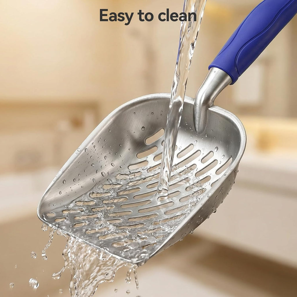 Cat Litter Scoop, Large Long Handle Kitty Metal Scooper