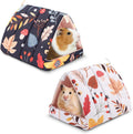 2 Pcs 2 Styles Guinea Pig Hideout Washable Tunnel Bed,7.9 Inch