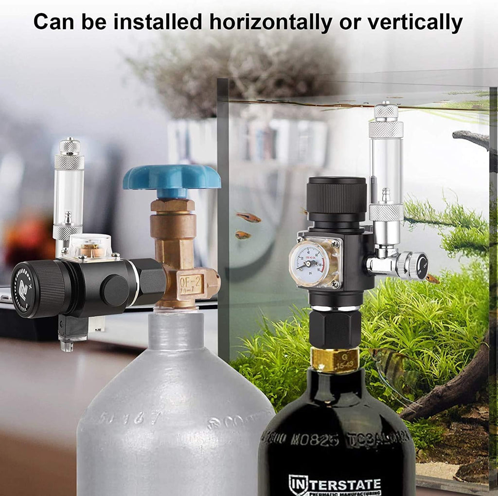 FZONE Dual Stage Mini Aquarium CO2 Regulator for Paintball Tank and CGA320