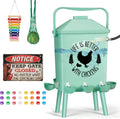 TGEYD 4.2Gal Hanging Chicken Waterer, Wall Mountable, Anti-Roost Domed Lid
