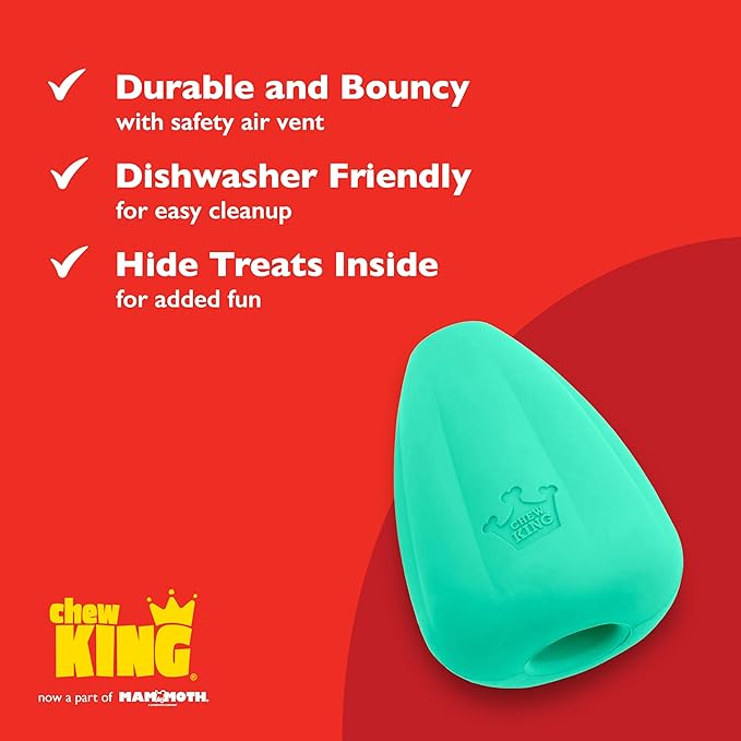 Chew King by Mammoth Premium Treat Dispensing Dog Toy, Durable Natural Rubber - Image 6