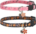Cat Collar Breakaway, 2 Pack Cotton Cats Collars by Giecooh