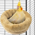 DBNESS Medium Bird Nest for Cage, Removable Plush Parrot Hammock Warm Resting Perch Platform for Budgies Cockatiel Conure Parakeet Hamster Washable Breeding Sleeping Lay Eggs Nesting