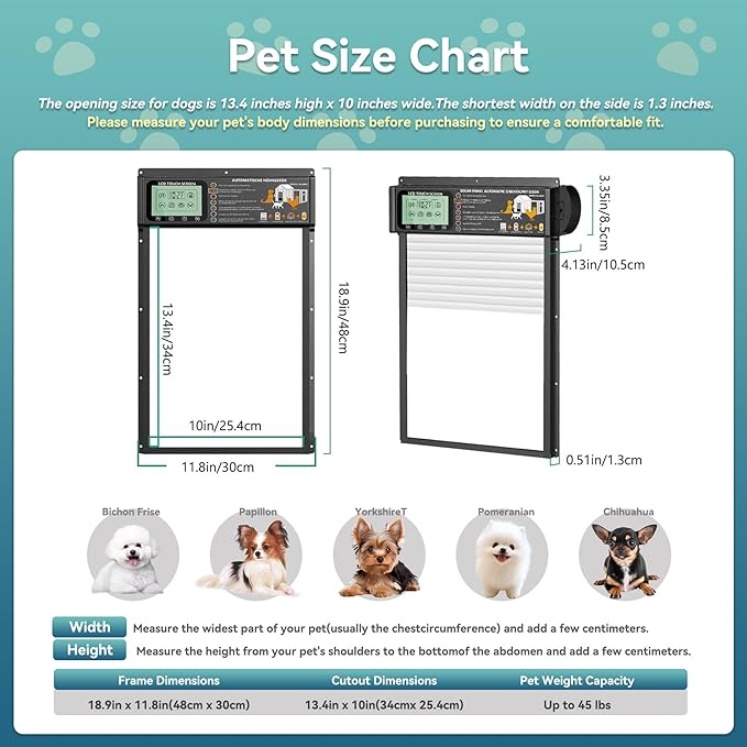 Large Size Automatic Dog Door Cat Door Solar - Image 2