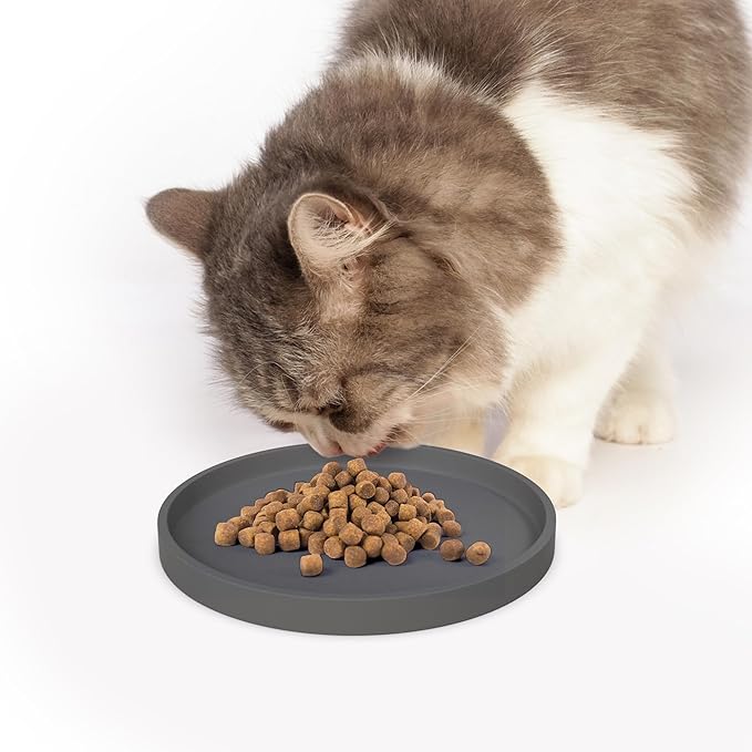 Arespark Pet Silicone Food Mat, Round Eating Tray - Image 4