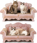Cat Scratcher Bed Sofa,Extra Large 24 Inch Kitty Couch, Modern Large Kitten Lounger for Indoor Cats,Unique Cute Corrugated Cardboard Cat Sofa Scratcher