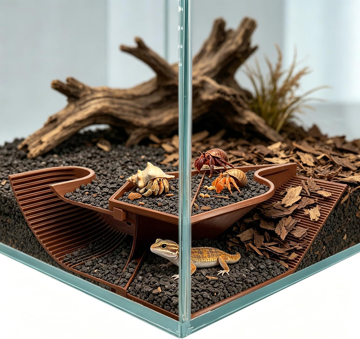 Hermit Crab Hideout & Reptile Hide, Leopard Gecko Tank Accessories