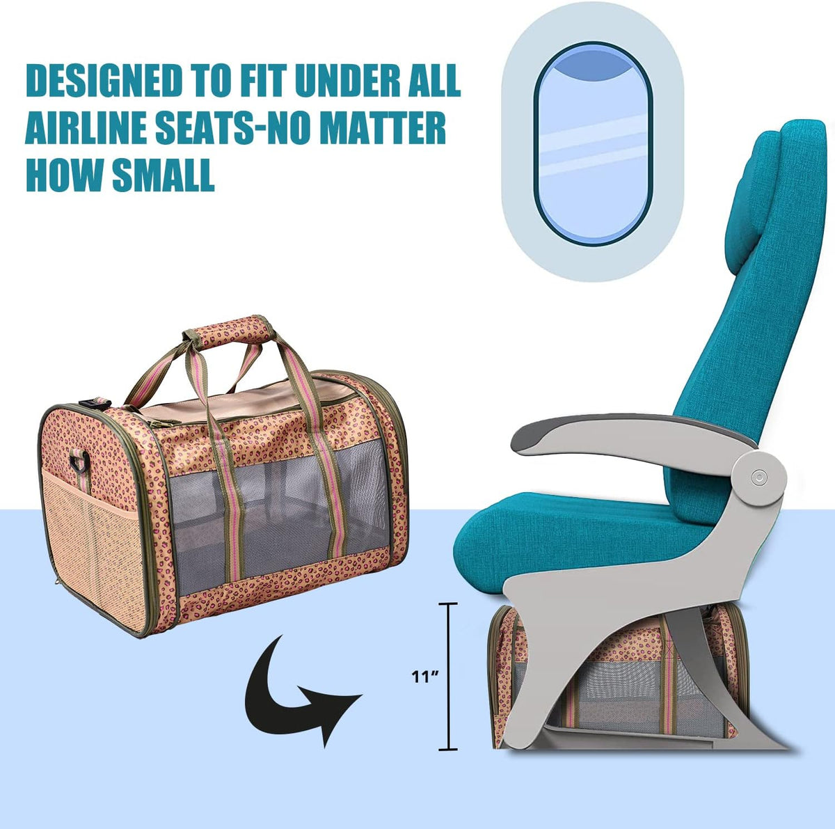 Soft-Sided Kennel Pet Carrier, Airline Approved Travel Handbag