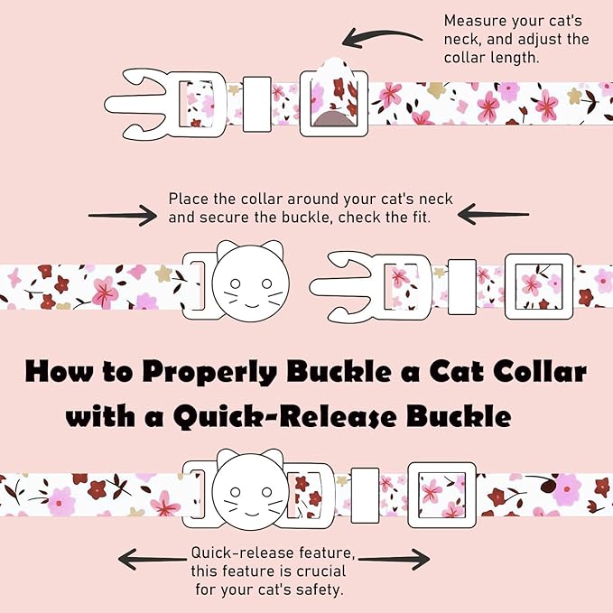 2 Pack Cotton Breakaway Cat Collars Set - Image 3