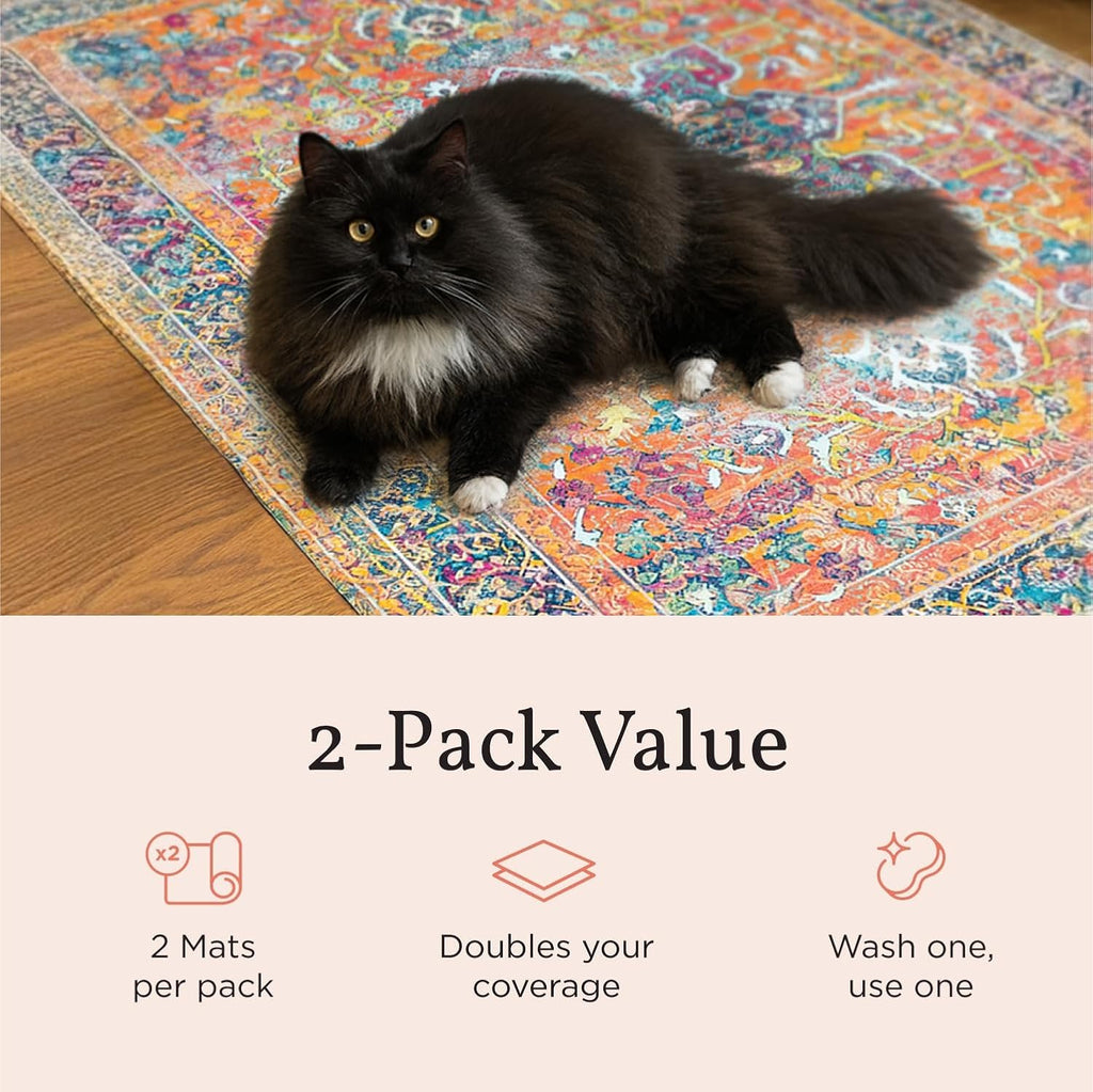 Lovewag Cat Litter Mat, Litter Box Mat, Sage Forest, 36x48, 2 Pack