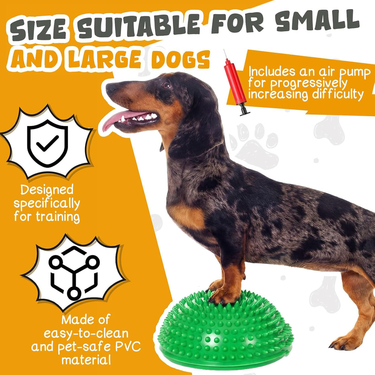 Shappy 8 Pcs Balance Pods for Dog Agility 6.3 x 6.3 x 3.15 Inches Training Platform Dog Exercise Equipment with Pump Pet Workout Tool for Strength, Body Balancing Core, Stability Rehabilitation