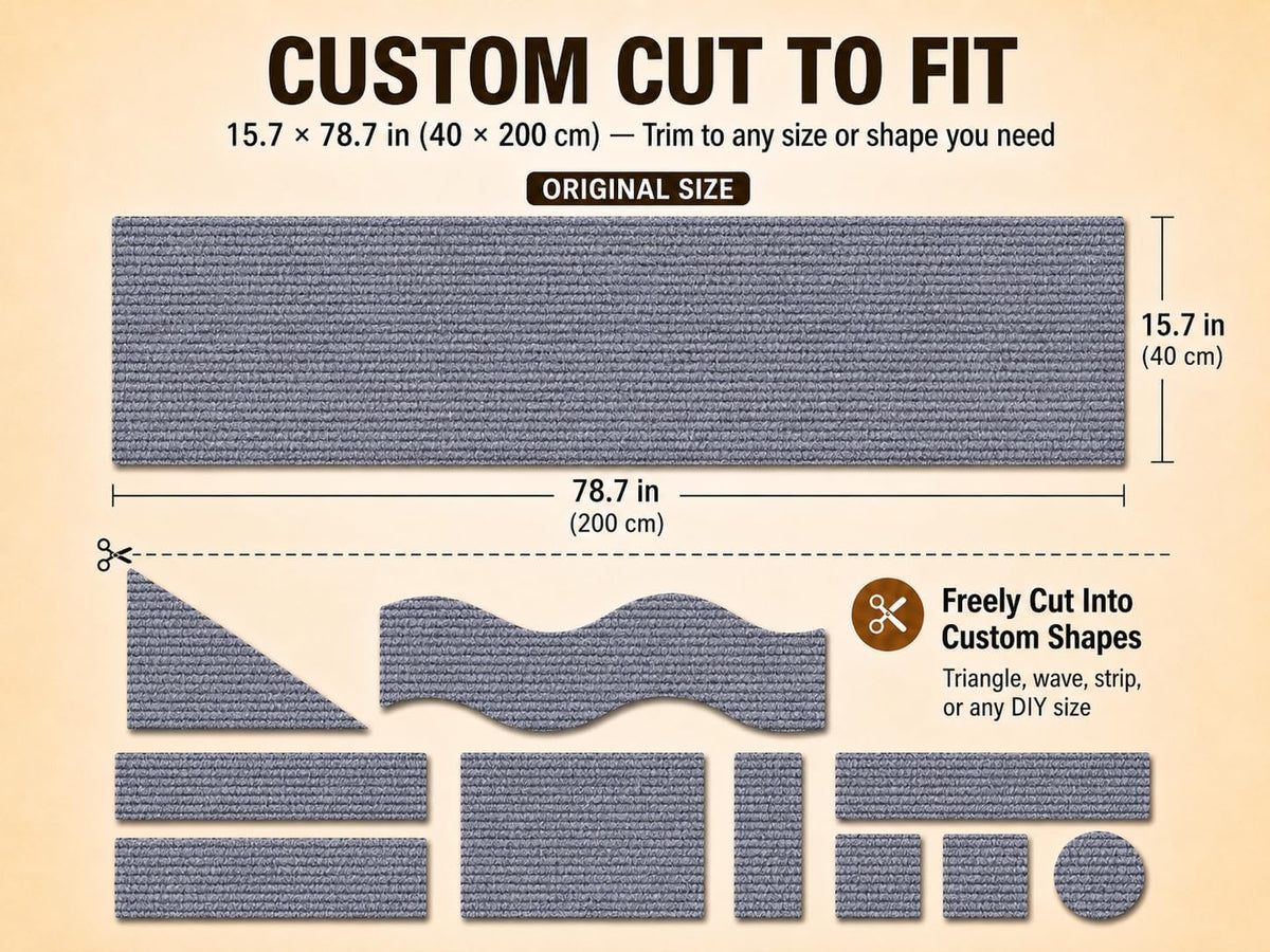 Cat Scratch Furniture Protector for Couch&Walls, Self-Adhesive Gray