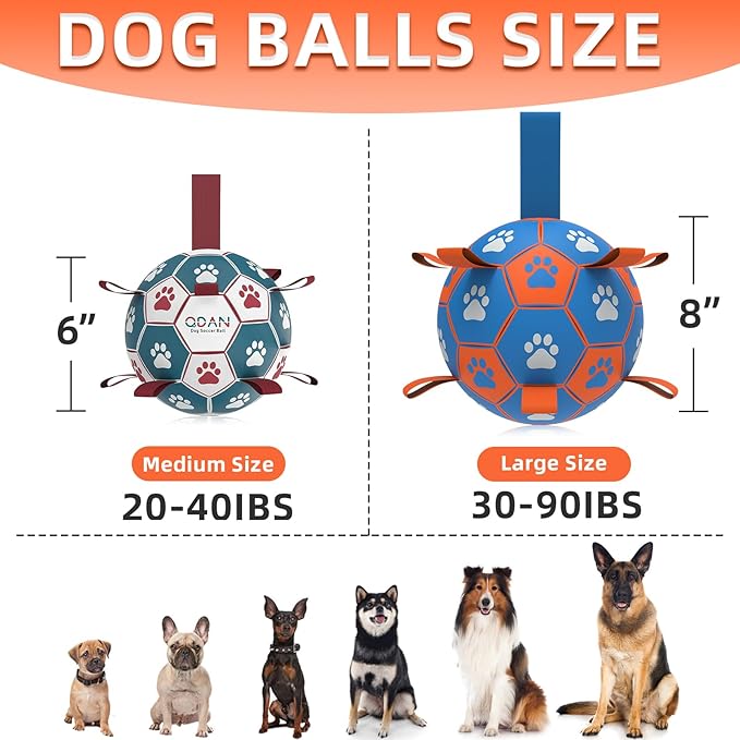 QDAN Dog Ropes Toys Soccer Ball - Image 3
