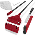 24.5’’ Professional Algae Scraper, Aquarium Blade Cleaner with 10 Pcs Replaceable Blades Stubborn Algae, Suitable for Water Tank Size Above 30 Gallons