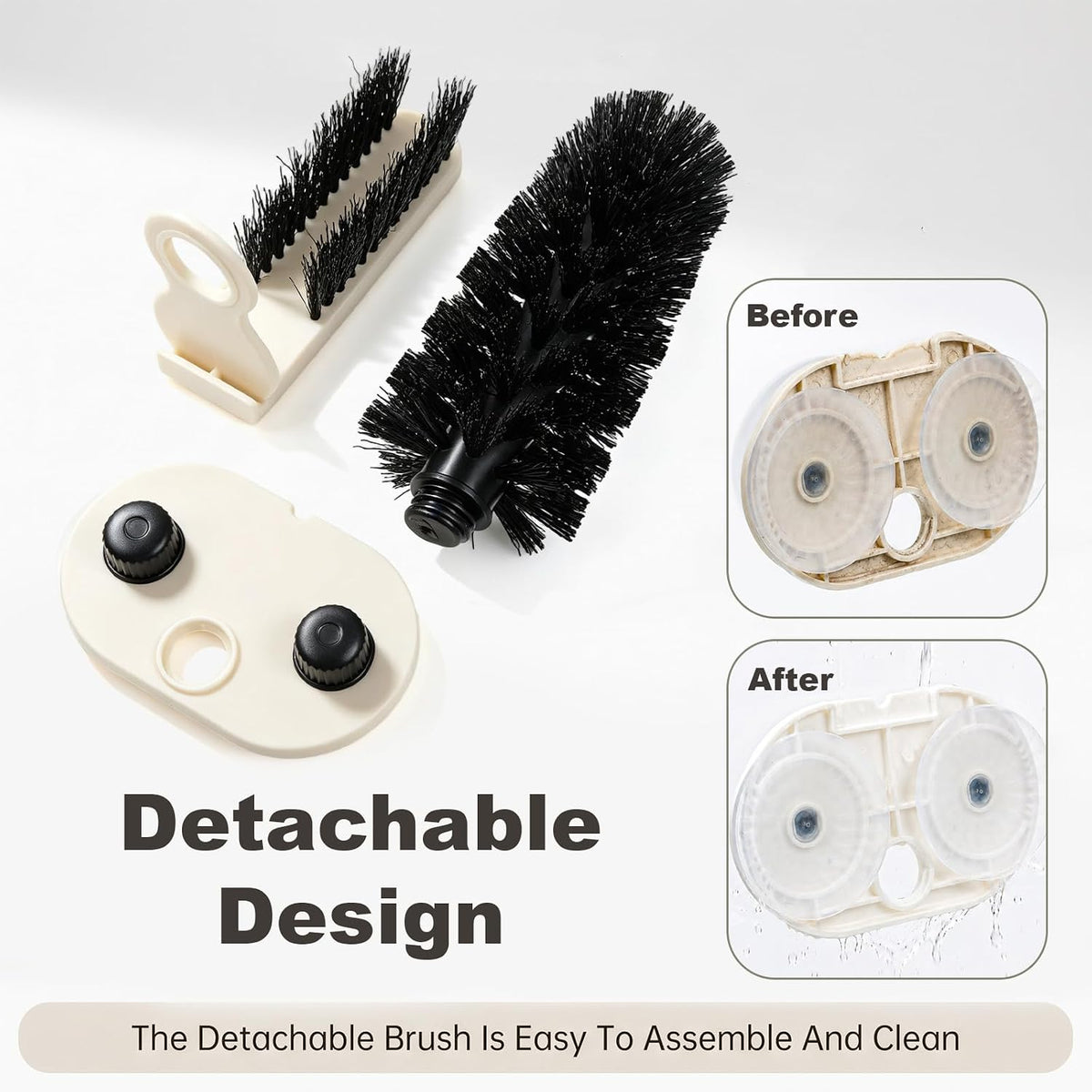 Turtle Brush with Suction Cup - Twist-Lock Aquatic Turtle Shell Cleaner
