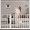 72.2"-76.7" Extra Wide Baby Gate, 40.5" Tall Dog Gate Indoor, Walk Through Pet by FlowerFrail