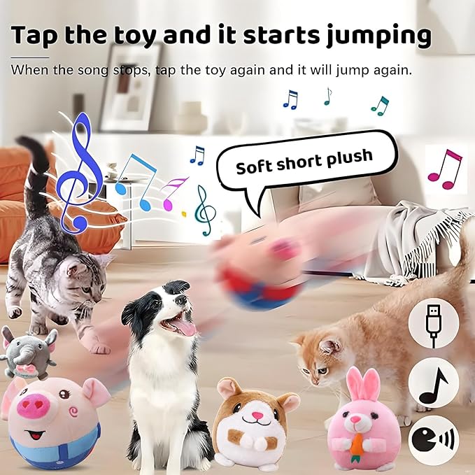 Interactive Dog Toys, Active Moving Pet Plush Toy - Image 3