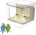 No Mess Bird Feeder for Cage, Hanging Bird Bath for Cage for Lovebirds by Pcmursal