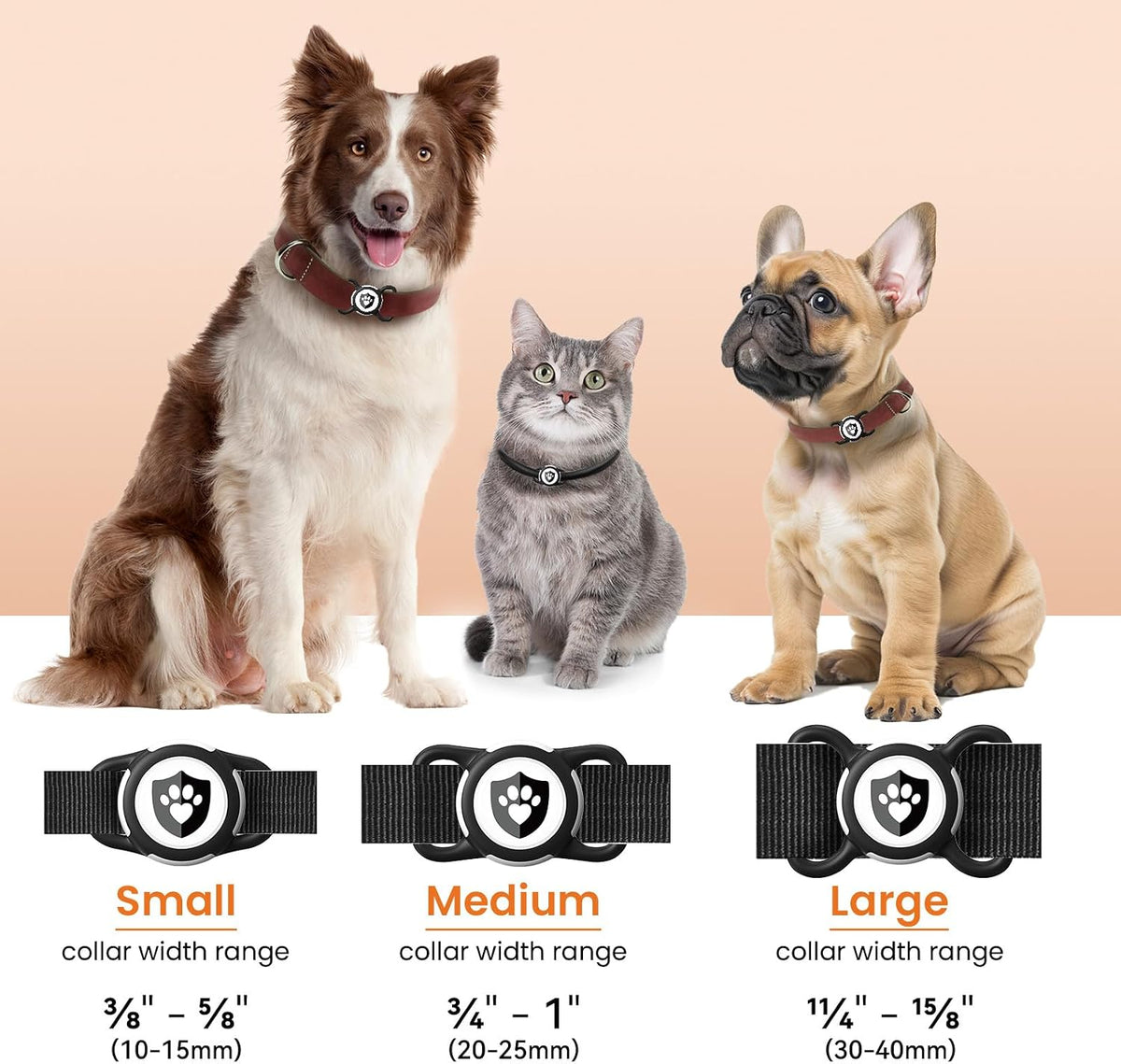4 Pack Waterproof AirTag Dog Collar Holder for Apple Tracker Mix Colors