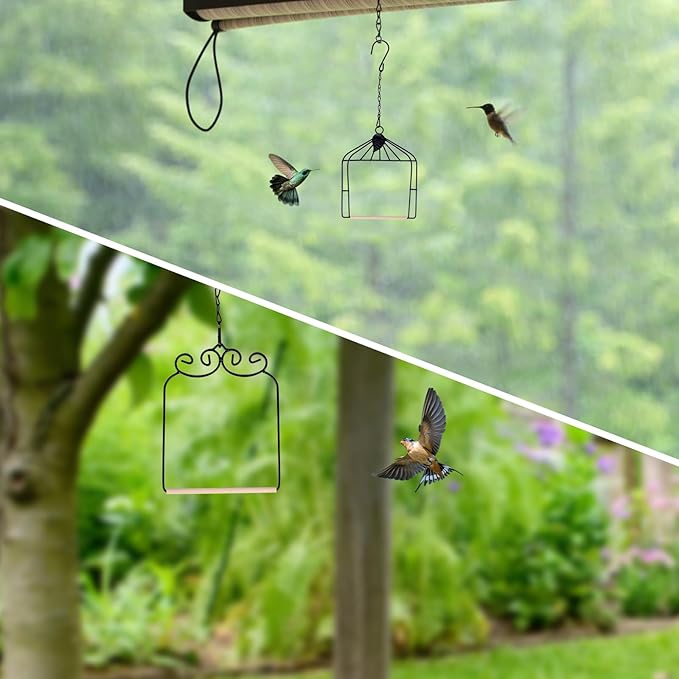 2PK Metal Frame Hummingbird Swings and Perches - Image 4