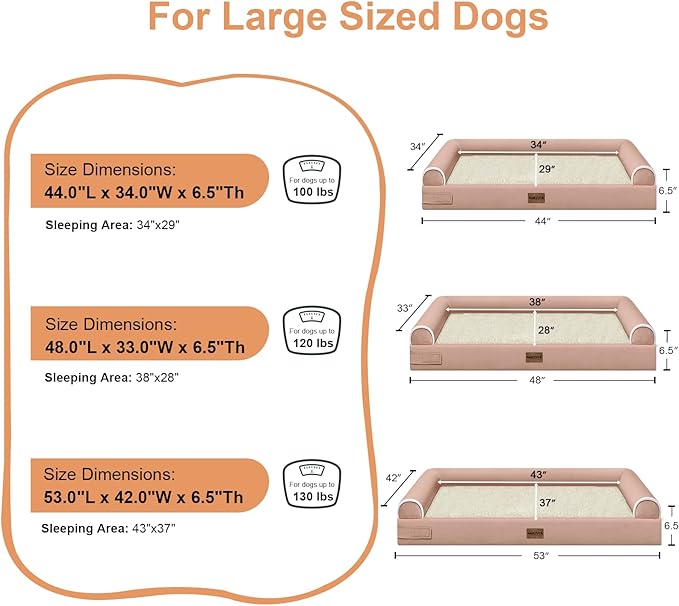 Large Dog Bed Orthopedic Washable: Extra Large Sized Beds - Image 6