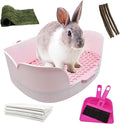 15.1"X11.0" Large Rabbit Litter Box, Plastic Square Rabbits Potty Trainer by MUYG