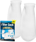 Aquatic Experts Felt Filter Socks – 4 Inch Ring Style, 200 Micron Aquarium Filter Sock for Sumps & Aquariums (4" x 14", 2 Pack)