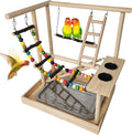 Bird Playground Wooden Parrot Stand Parakeet Perch Bird Play Gym