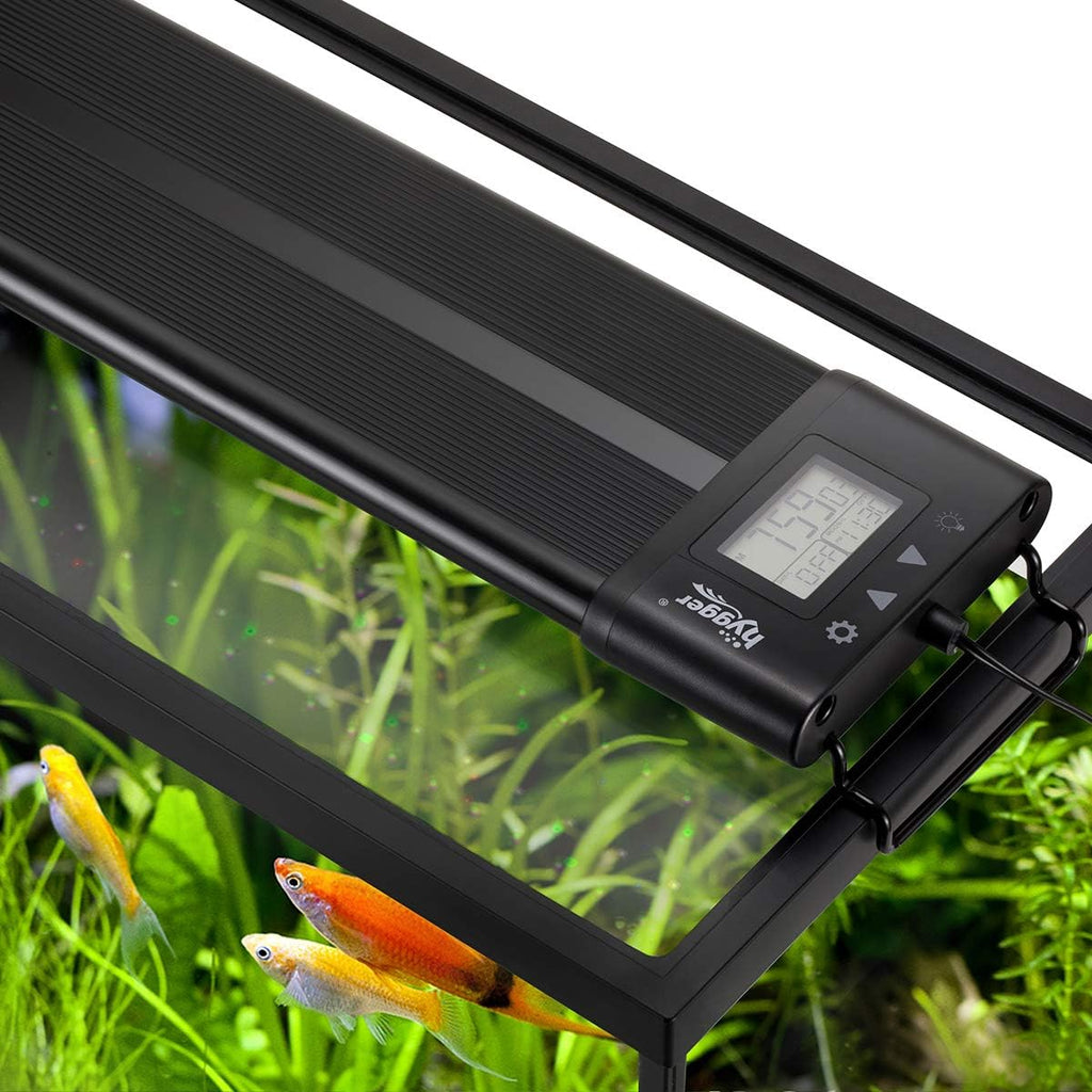 hygger Auto On Off LED Aquarium Light Dimmable 7 Colors Full Spectrum Fish Tank Light Fixture for Freshwater Planted Tank Build in Timer for 36-42 Inch Long Aquariums