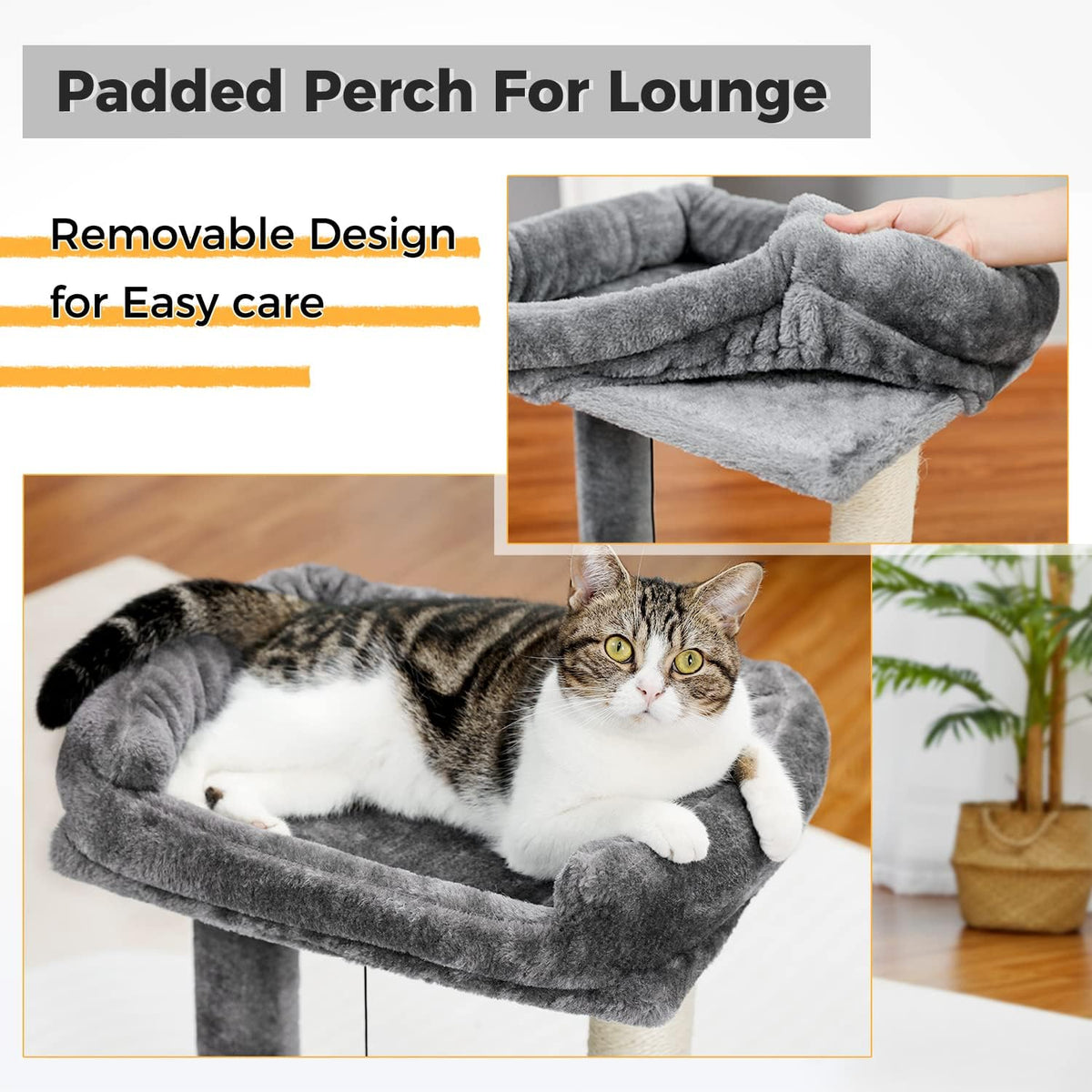 PAWZ Road Cat Scratching Post Bed Bundle with PAWZ Road Cat Tunnel Collapsible S Shape 10.5 Inches in Diameter
