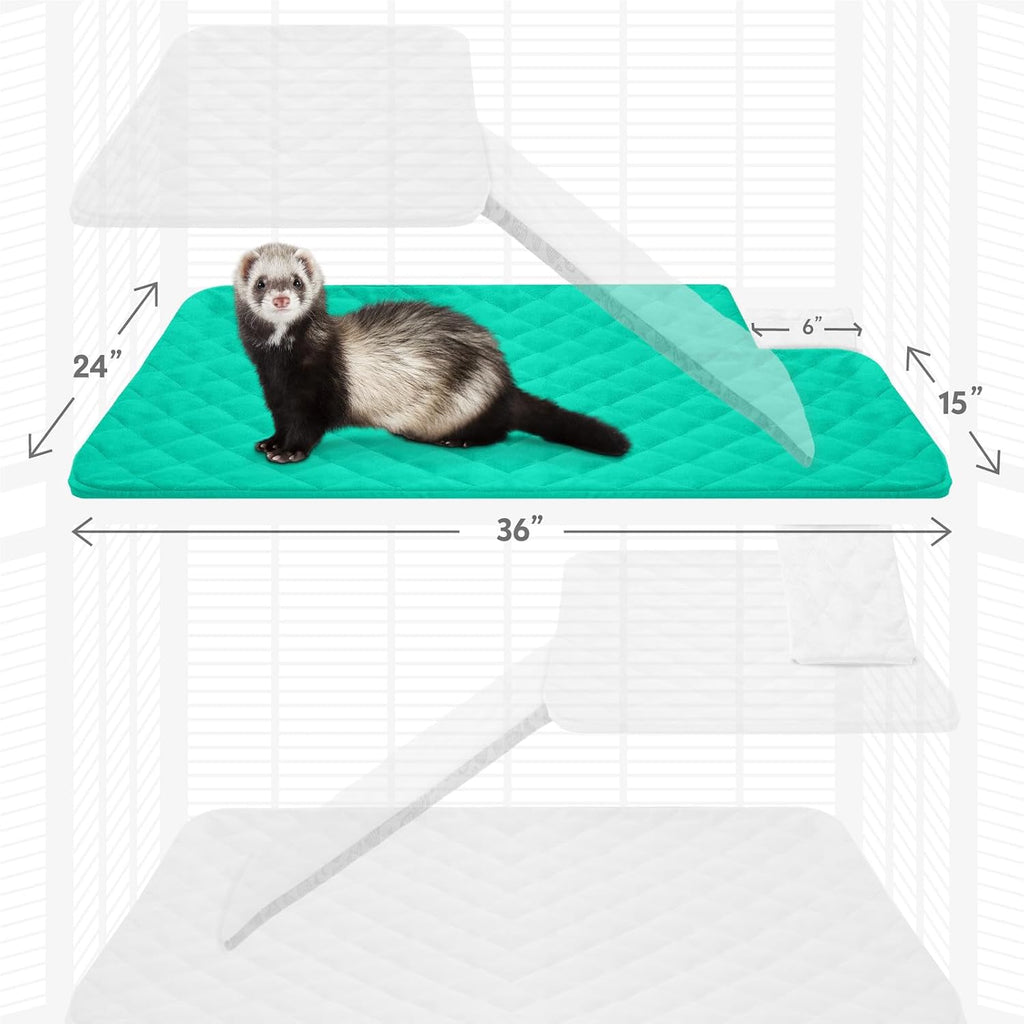 Paw Inspired Fitted Fleece Top Pan Liner, Fits Critter Nation Cage, Green