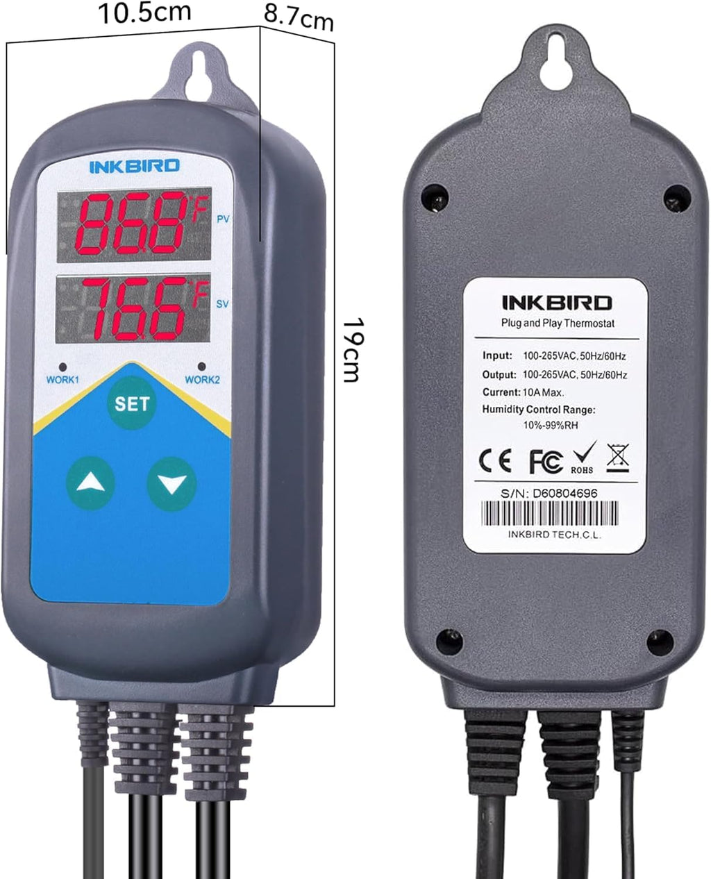 Inkbird Temperature Controller Electronic Heating Thermostat Aquarium Probe