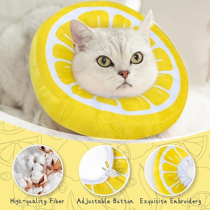 ANWA Adjustable Cat Cone Collar Soft, Cute Cat Donut Collar After Surgery - Image 4