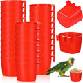 Suclain 30 Pcs Seed Cups for Bird Cages, Hanging Plastic Cage Feeders