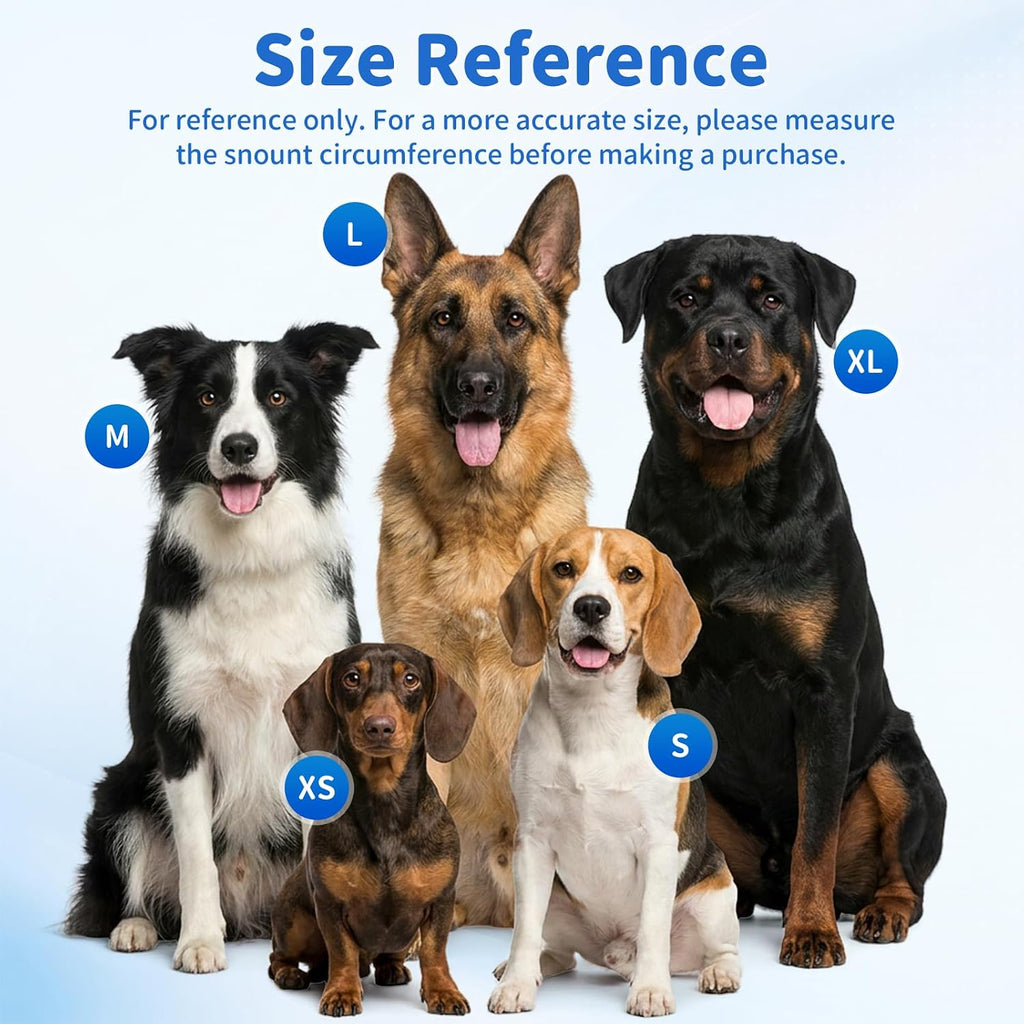BARKLESS Soft Muzzle for Dogs, Front Opening Anti Licking Biting Muzzle