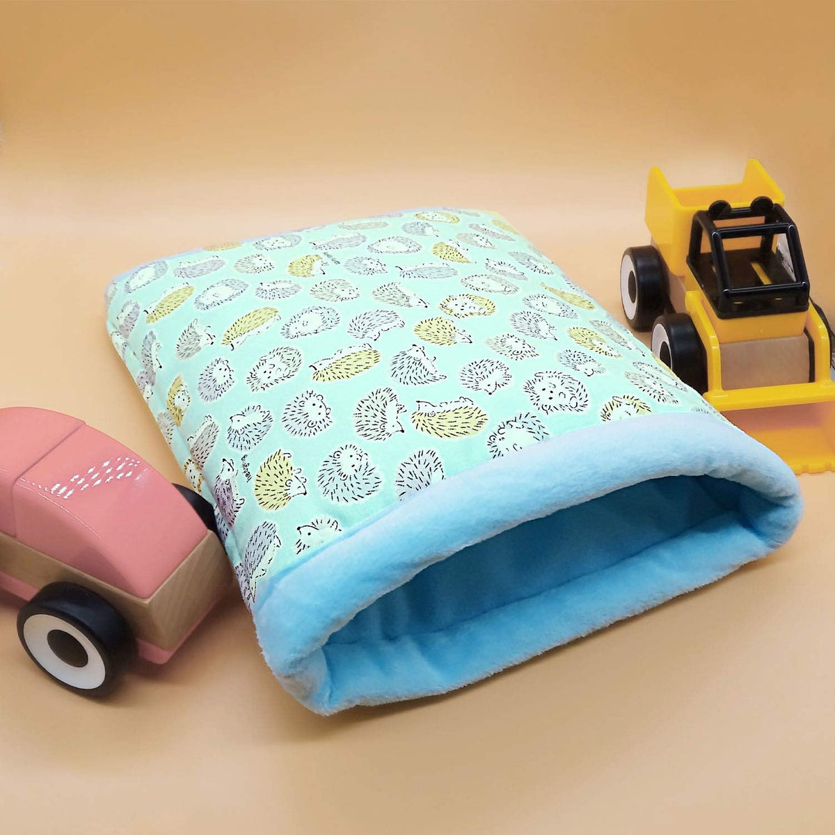 Handmade Sleeping Bag Pouch Hideout Cave for Hedgehog Guinea Pig Hamster Rat Ferret Hamster Squirrel and Other Small Animal Beds (Blue)