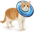 PetThem Soft Cat Cone Collar, Adjustable Cat Recovery Collar, After Surgery Protection, Waterproof & Easy to Clean, Lightweight Elizabethan Collar for Cats and Small Dogs (Astral Depth, S)