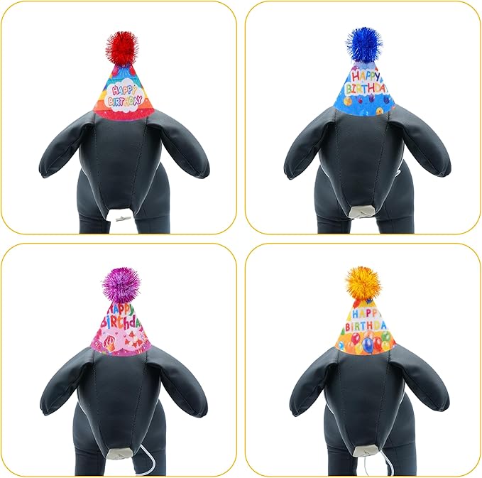 6pcs/Pack Mini Dog Happy Birthday Hats Party Hats - Image 4